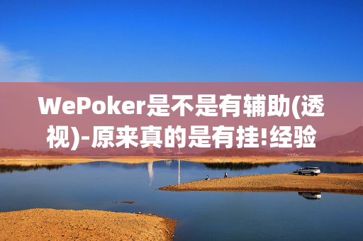 WePoker是不是有辅助(透视)-原来真的是有挂!经验分享!-第1张图片-XJ外挂百科